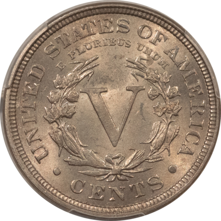 Liberty Nickels 1895 LIBERTY NICKEL – PCGS MS-62, BLAZING LUSTER!