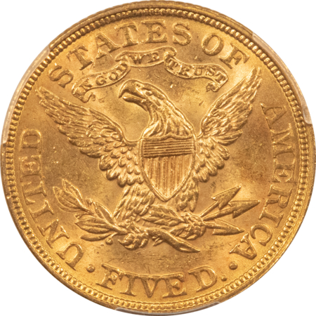 $5 1895 $5 LIBERTY GOLD HALF EAGLE – PCGS MS-63