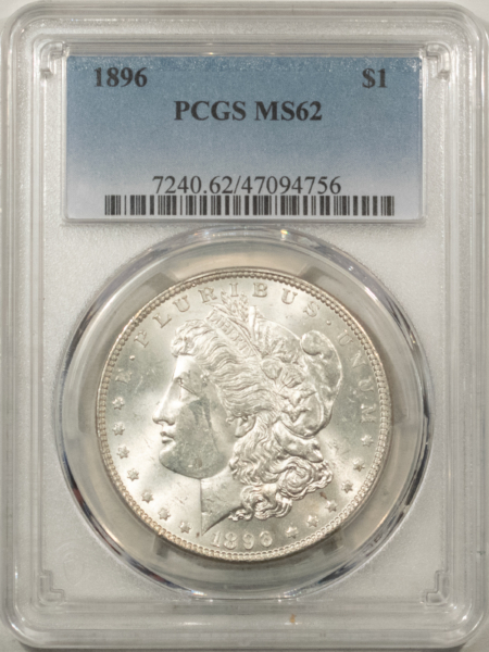 Morgan Dollars 1896 $1 MORGAN DOLLAR – PCGS MS-62