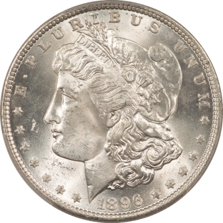 Morgan Dollars 1896 $1 MORGAN DOLLAR – PCGS MS-65 BLAZING WHITE GEM!
