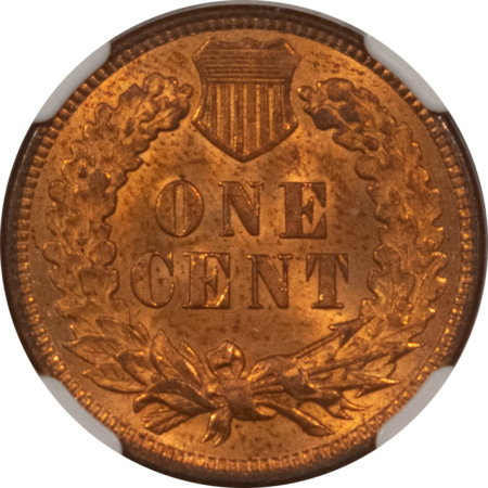 Indian 1896 INDIAN CENT – NGC MS-64 RD, BLAZING RED!