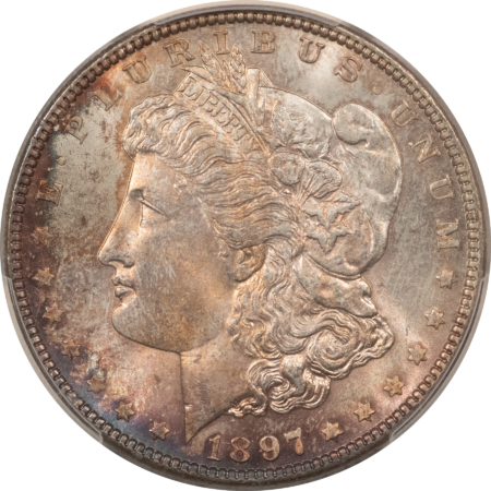 Morgan Dollars 1897 $1 MORGAN DOLLAR – PCGS MS-63, PRETTY & PREMIUM QUALITY!
