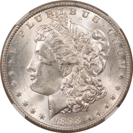 Morgan Dollars 1898-O $1 MORGAN DOLLAR – NGC MS-63, WHITE & FLASHY