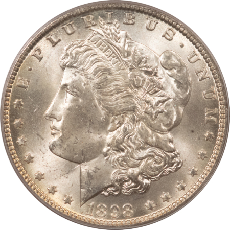 Morgan Dollars 1898-O $1 MORGAN DOLLAR – PCGS MS-64, OLD GREEN HOLDER, PREMIUM QUALITY!