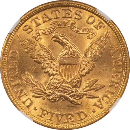 $5 1899-S $5 LIBERTY GOLD HALF EAGLE – NGC MS-64