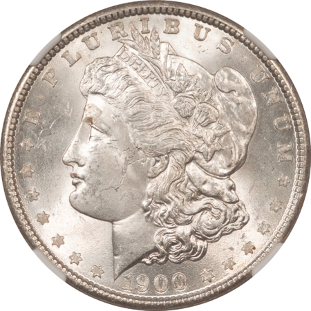Morgan Dollars 1900 $1 MORGAN DOLLAR – NGC MS-63, FRESH & CHOICE!
