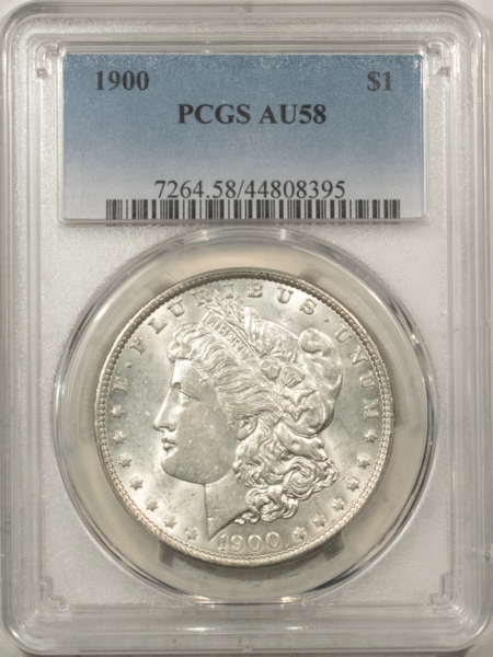 Morgan Dollars 1900 $1 MORGAN DOLLAR – PCGS AU-58