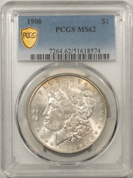 Morgan Dollars 1900 $1 MORGAN DOLLAR – PCGS MS-62