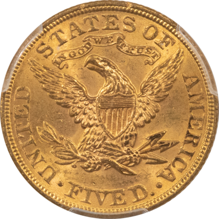 $5 1900 $5 LIBERTY GOLD HALF EAGLE – PCGS MS-63