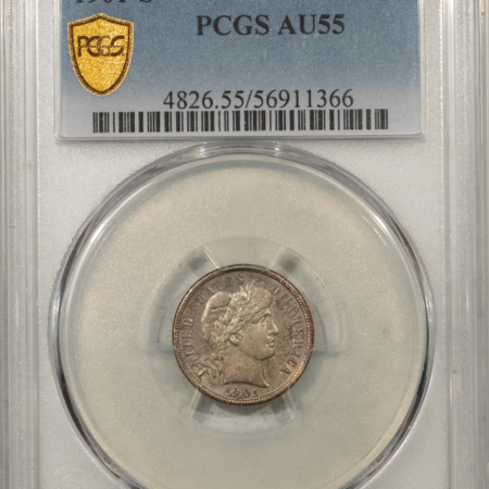 Barber Dimes 1901-S BARBER DIME – PCGS AU-55, REALLY TOUGH, UNDERRATED DATE!