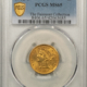 $5 1901-S $5 LIBERTY GOLD HALF EAGLE – PCGS MS-64, CAC APPROVED!