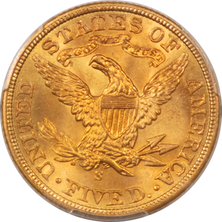 $5 1902-S $5 LIBERTY GOLD HALF EAGLE – PCGS MS-66, STUNNING & SUPERB, AMAZING LOOK!