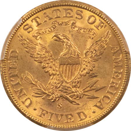 $5 1903-S $5 LIBERTY GOLD HALF EAGLE – PCGS MS-64, CAC APPROVED!