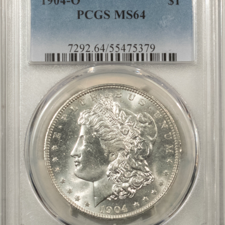 Morgan Dollars 1904-O $1 MORGAN DOLLAR – PCGS MS-64, LOOKS 65+ & PREMIUM QUALITY!