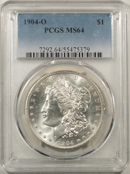 Morgan Dollars 1904-O $1 MORGAN DOLLAR – PCGS MS-64, LOOKS 65+ & PREMIUM QUALITY!