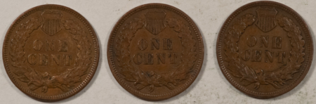 Indian 1905 1906 1907 INDIAN CENTS, LOT/3 – HIGH GRADE EXAMPLES! HIGH GRADE PIECES!