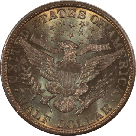 Barber Halves 1905 BARBER HALF DOLLAR, PCGS MS-64, BEAUTIFULLY TONED EXAMPLE OF THIS RARE DATE