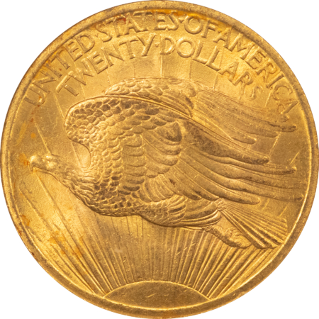 $20 1907 NO MOTTO $20 ST GAUDENS GOLD DOUBLE EAGLE NGC MS-63 CAC FATTIE HOLDER & PQ