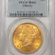 $20 1899-S $20 LIBERTY HEAD DOUBLE EAGLE – NGC AU-58, FLASHY