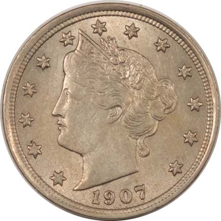Liberty Nickels 1907 LIBERTY NICKEL – HIGH GRADE NEARLY UNCIRC, LOOKS CHOICE!