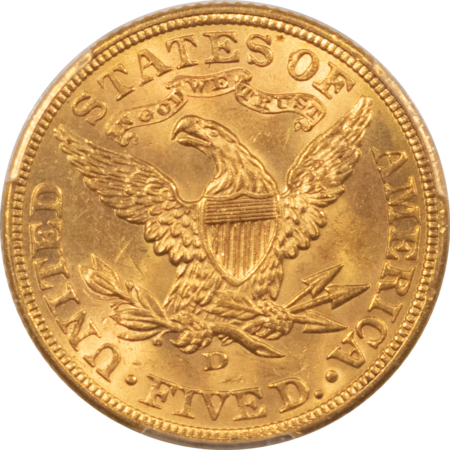 $5 1907-D $5 LIBERTY GOLD HALF EAGLE – PCGS MS-64