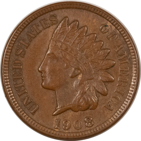 Indian 1908 INDIAN CENT – UNCIRCULATED, LOOKS CHOICE!