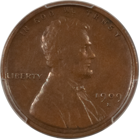 Lincoln Cents (Wheat) 1909-S VDB LINCOLN CENT – PCGS VF-35 CHOCOLATE BROWN, KEY-DATE, PREMIUM QUALITY!
