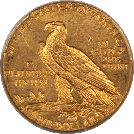 $10 1910-D $5 INDIAN GOLD, PCGS MS-62, PREMIUM QUALITY & DOUBLES IN PRICE IN MS-63!