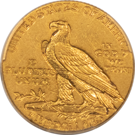 $5 1911-D $5 INDIAN HEAD GOLD HALF EAGLE – PCGS XF-45, TOUGH!