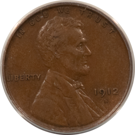 Lincoln Cents (Wheat) 1912-S LINCOLN CENT – ANACS EF-40