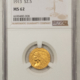 $2.50 1903 $2.50 LIBERTY GOLD, NGC MS-62, REALLY CHOICE LOOK W/ BOOMING LUSTER!