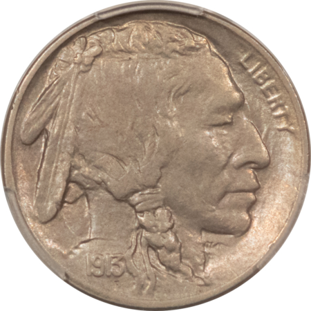 Buffalo Nickels 1913-S BUFFALO NICKEL TY 2 – PCGS AU-58, LOOKS CHOICE! PQ! CAC APPROVED!