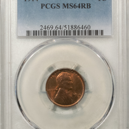 Lincoln Cents (Wheat) 1914 LINCOLN CENT – PCGS MS-64 RB