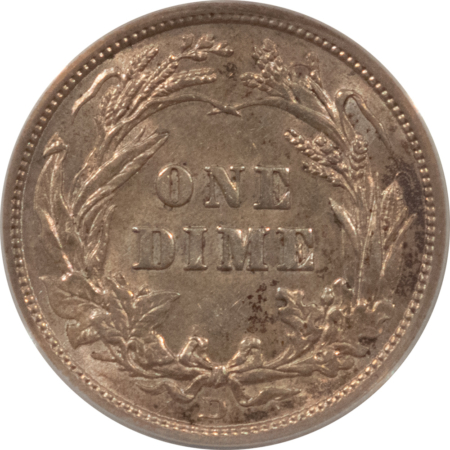 Barber Dimes 1914-D BARBER DIME – ANACS AU-55, NICE ORIGINAL