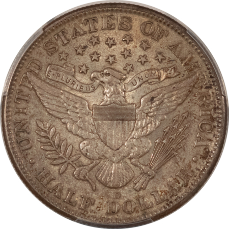 Barber Halves 1915-D BARBER HALF DOLLAR – PCGS AU-53, ORIGINAL!