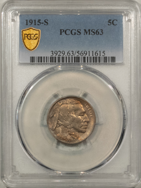 Buffalo Nickels 1915-S BUFFALO NICKEL – PCGS MS-63, CHOICE & ATTRACTIVE!