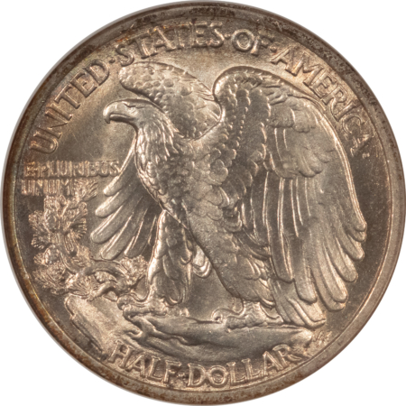 Half Dollars 1917 WALKING LIBERTY HALF DOLLAR NGC MS-66 SUPERB ORIGINAL GEM, OUTSTANDING SKIN