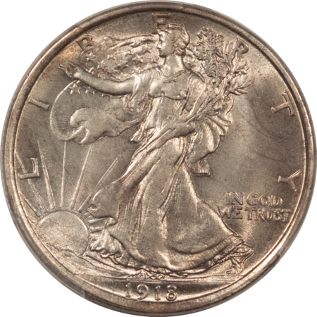 CAC Approved Coins 1918-D WALKING LIBERTY HALF DOLLAR – PCGS MS-62, FULLY STRUCK, PQ, CAC APPROVED!
