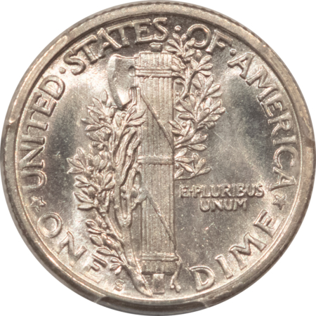 Mercury Dimes 1918-S MERCURY DIME – PCGS MS-64+ FB, BLAST WHITE AND TOUGH! 65=$14,000