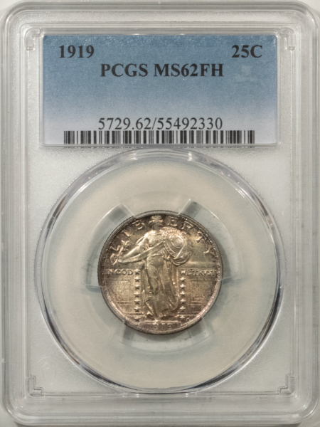 New Certified Coins 1919 STANDING LIBERTY QUARTER – PCGS MS-62 FH, FRESH & PREMIUM QUALITY!