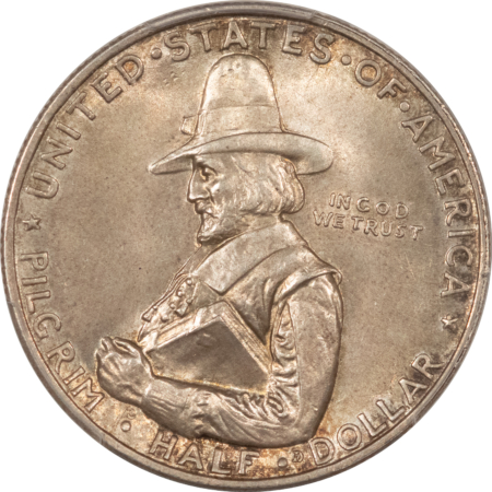 New Certified Coins 1920 PILGRIM COMMEMORATIVE HALF DOLLAR REVERSE DIE BREAK FS-901 – PCGS MS-65 GEM