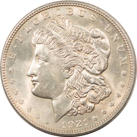 Morgan Dollars 1921 $1 MORGAN DOLLAR – HIGH GRADE, NEARLY UNCIRCULATED, LOOKS CHOICE!