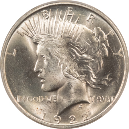 New Certified Coins 1922-D $1 PEACE DOLLAR – PCGS MS-64, BLAST WHITE