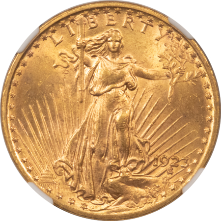 $20 1923 $20 ST GAUDENS GOLD DOUBLE EAGLE – NGC MS-63, CAC APPROVED!