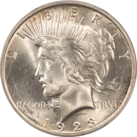 New Certified Coins 1923-D $1 PEACE DOLLAR – PCGS MS-63, FRESH WHITE & CHOICE