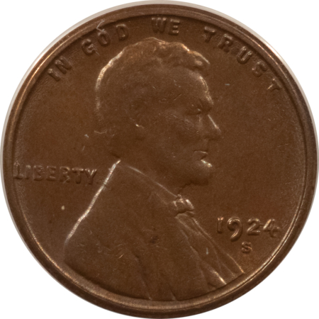 Lincoln Cents (Wheat) 1924-S LINCOLN CENT – ANACS MS-63 BN