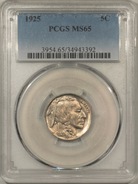 Buffalo Nickels 1925 BUFFALO NICKEL – PCGS MS-65, GEM!