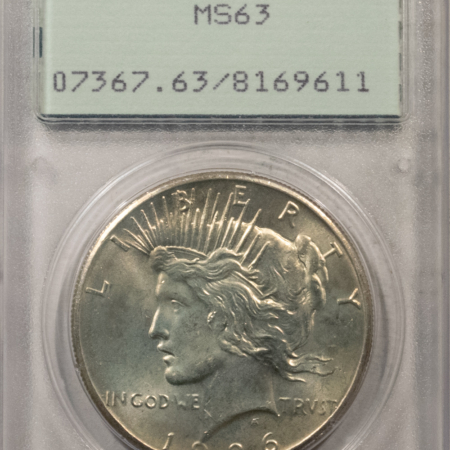 New Certified Coins 1926 $1 PEACE DOLLAR – PCGS MS-63, LOOKS 64+, RATTLER!