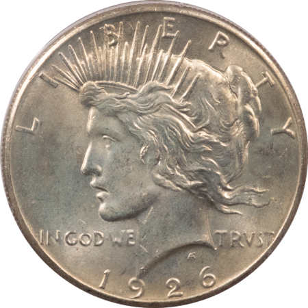 New Certified Coins 1926 $1 PEACE DOLLAR – PCGS MS-63, LOOKS 64+, RATTLER!
