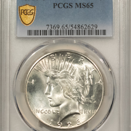New Certified Coins 1926-S $1 PEACE DOLLAR – PCGS MS-65, BLAST WHITE GEM!